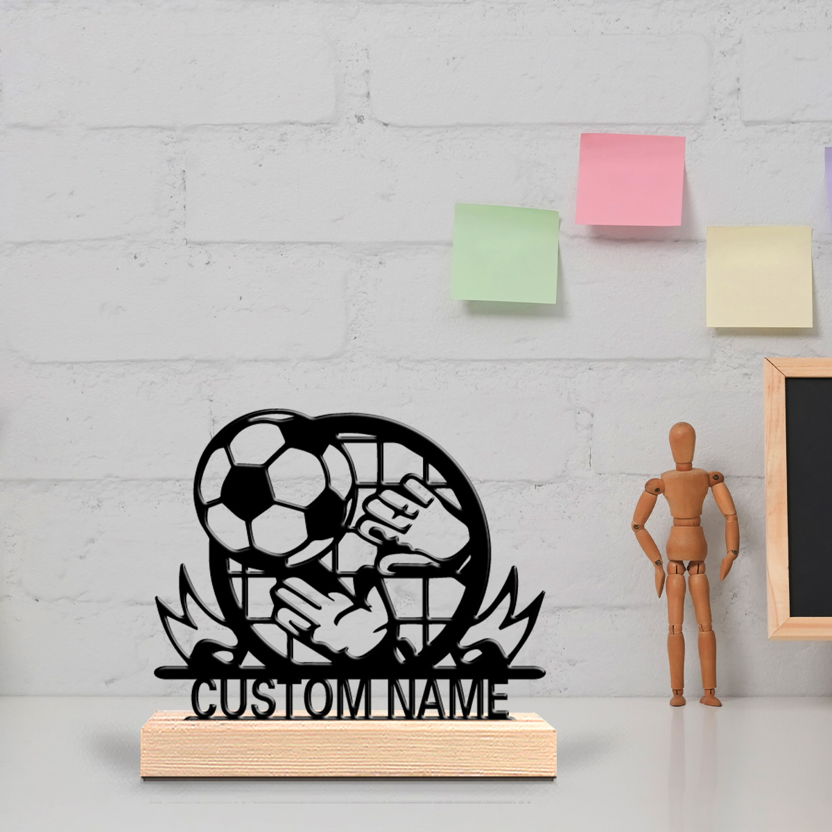 Woodworking Laser - 1pc Cartoon Personalized Custom Football Goalkeeper