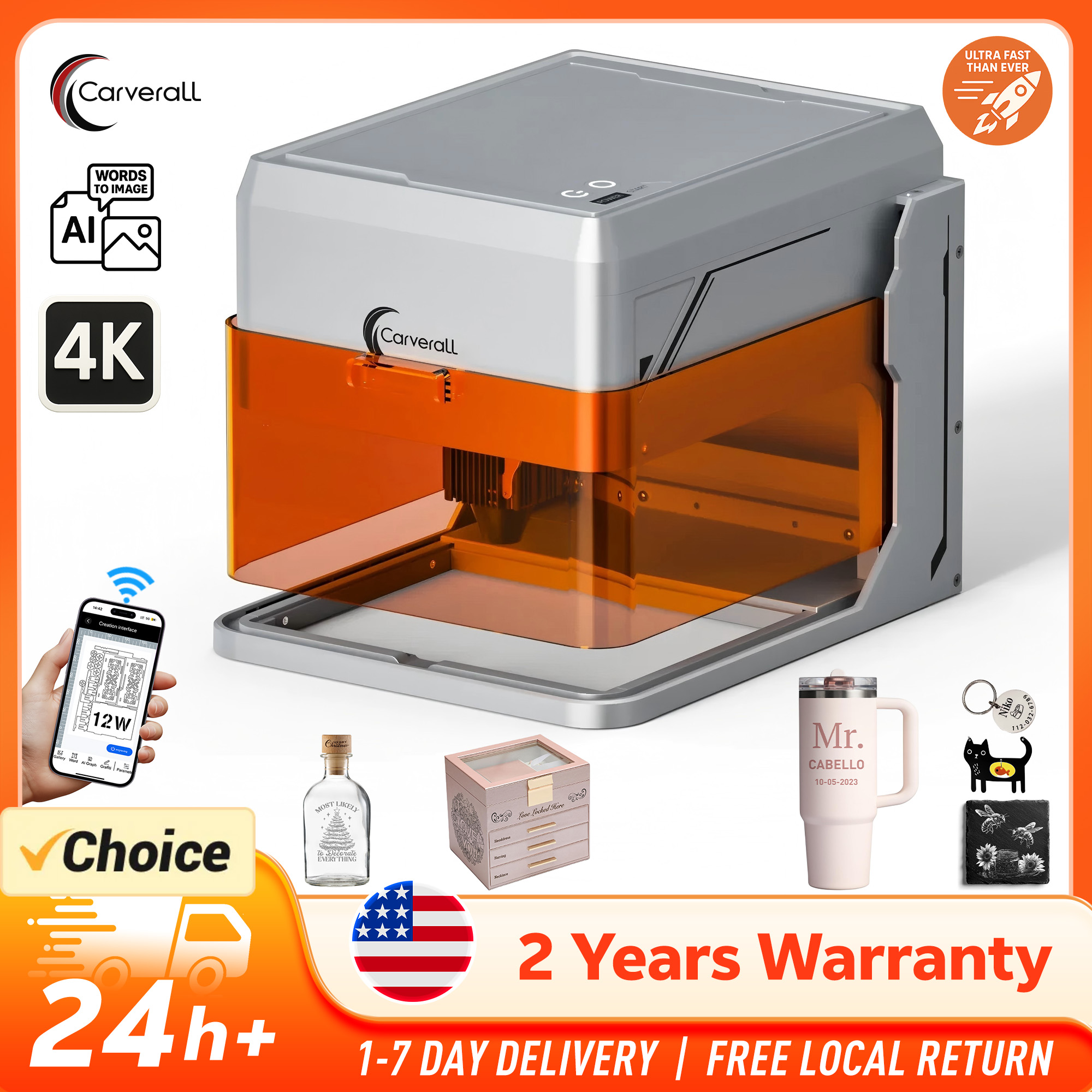 Woodworking Laser - Laser Engraver Machine Desktop WiFi USB