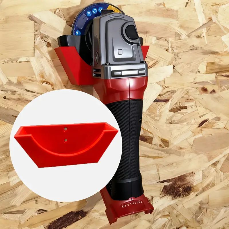 Woodworking Workshop Design - Angle Grinder Wall-Mounted Stand Utility Shelves