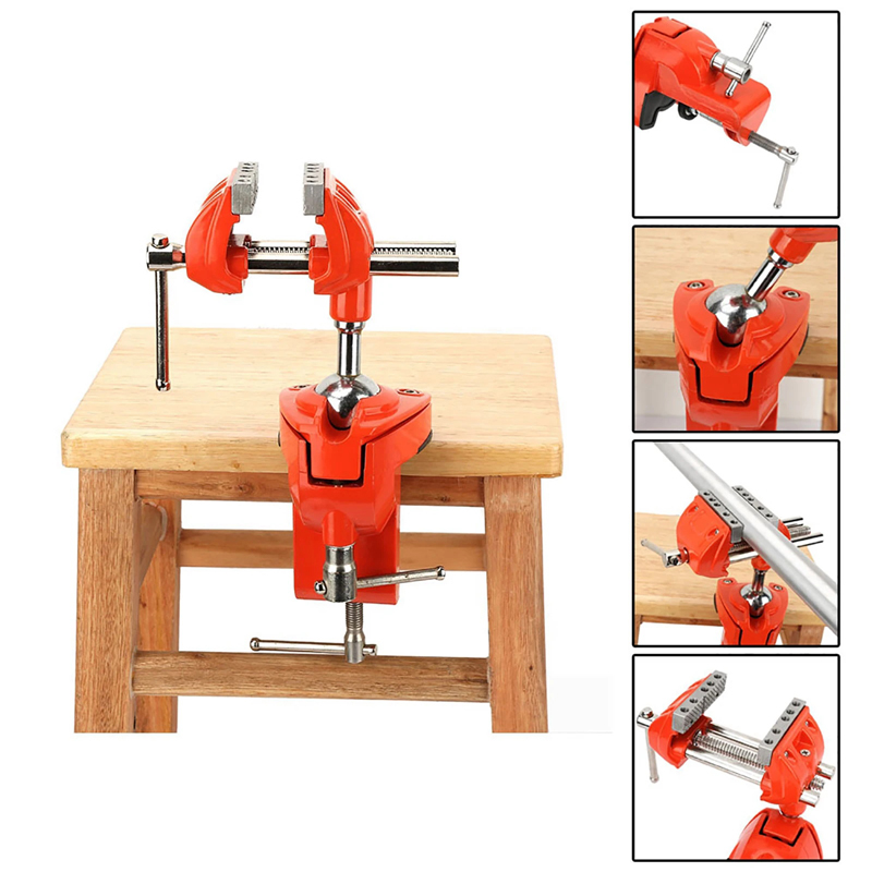 Woodworking Bench Vise - NEW Mini 360° Rotating Clamp Vise