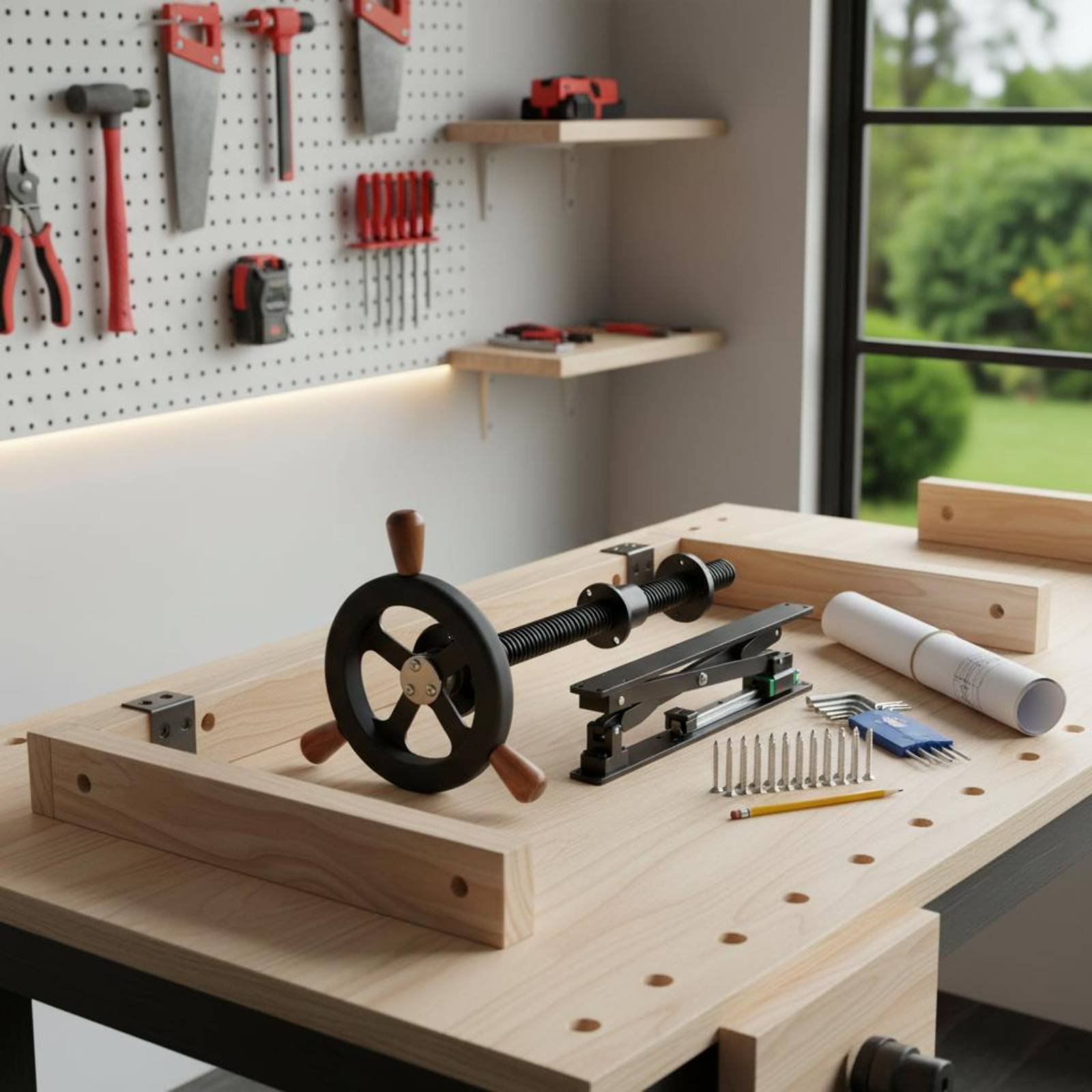 Workbench Leg Clamp European D - Woodworking Workshop Design ulasan dan harga