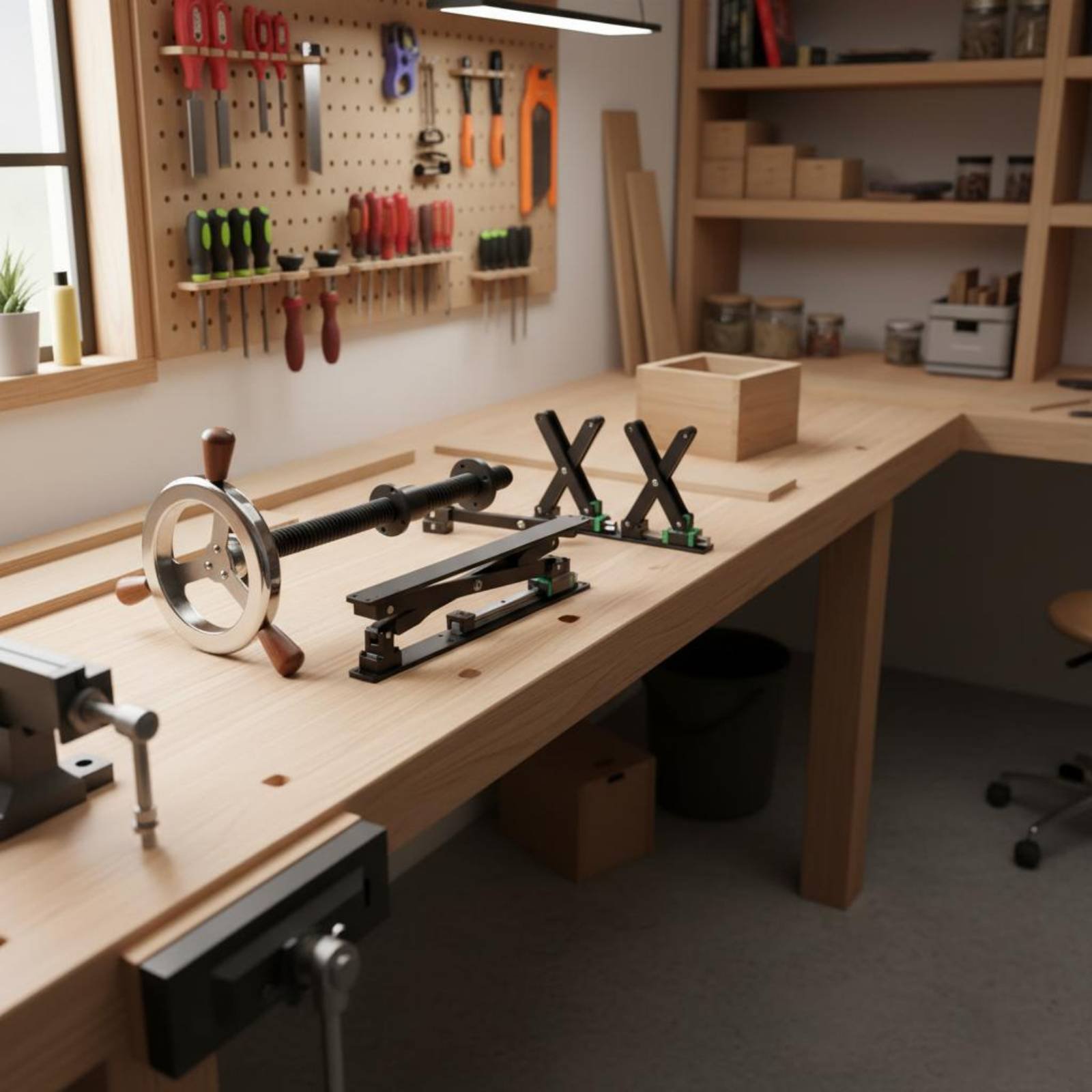 Workbench Leg Clamp European D - Woodworking Workshop Design ulasan dan harga