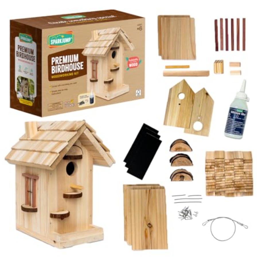 Premium Wooden Bird House Kit  - Woodworking Kits For Adults ulasan dan harga