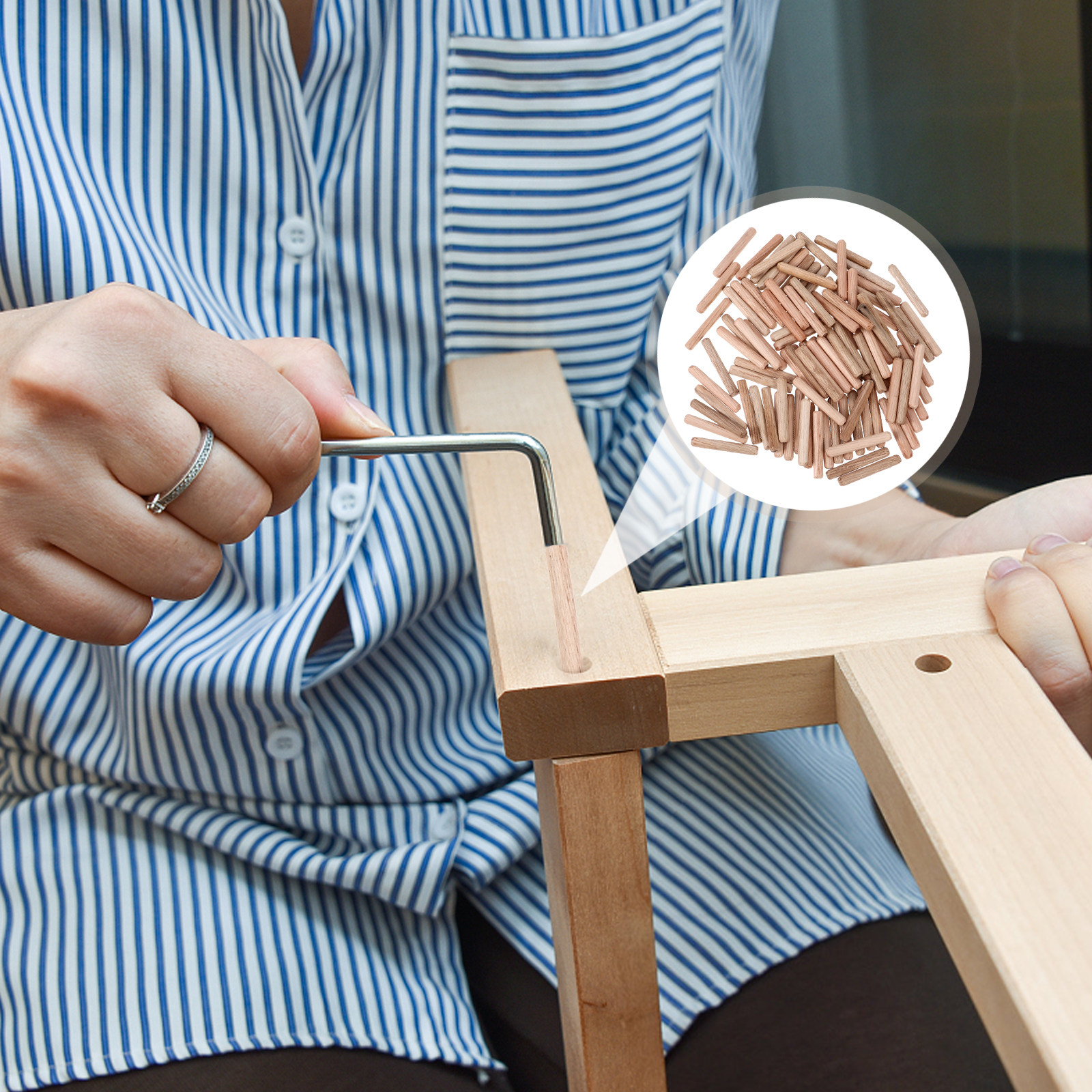 300Pcs Premium Hardwood Wooden - Woodworking Joinery ulasan dan harga
