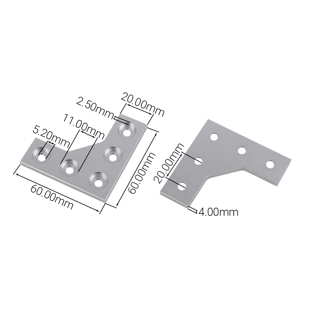 4Pcs L Type 5 Hole 90 Degree J - Woodworking Joint Types ulasan dan harga