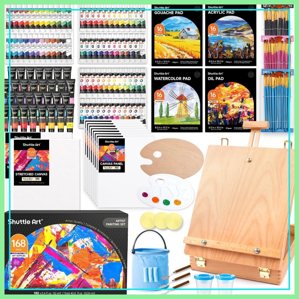 168 Pcs Artist Painting Kit wi - Woodworking Kits For Adults ulasan dan harga