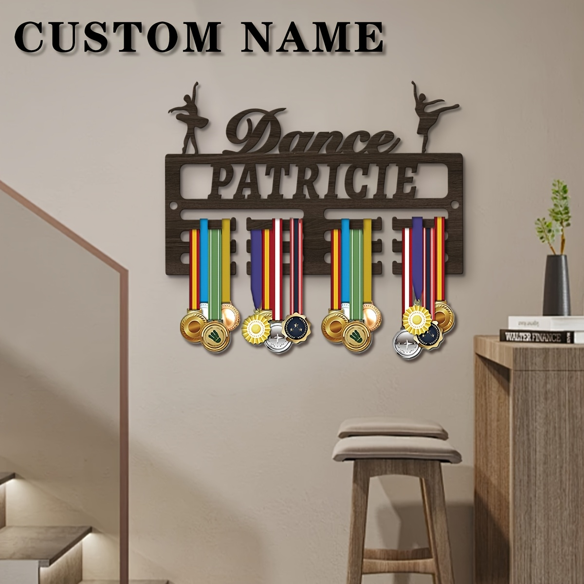 1pc Custom Wooden Medal Hanger - Woodworking Laser ulasan dan harga