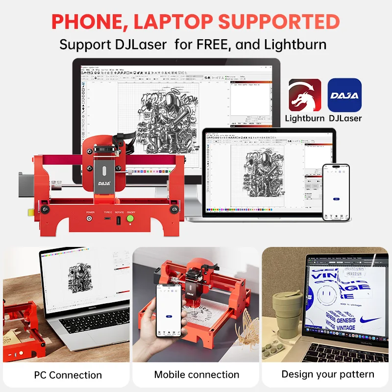 DAJA A7 Laser Engraver 5W Mini - Woodworking Laser ulasan dan harga