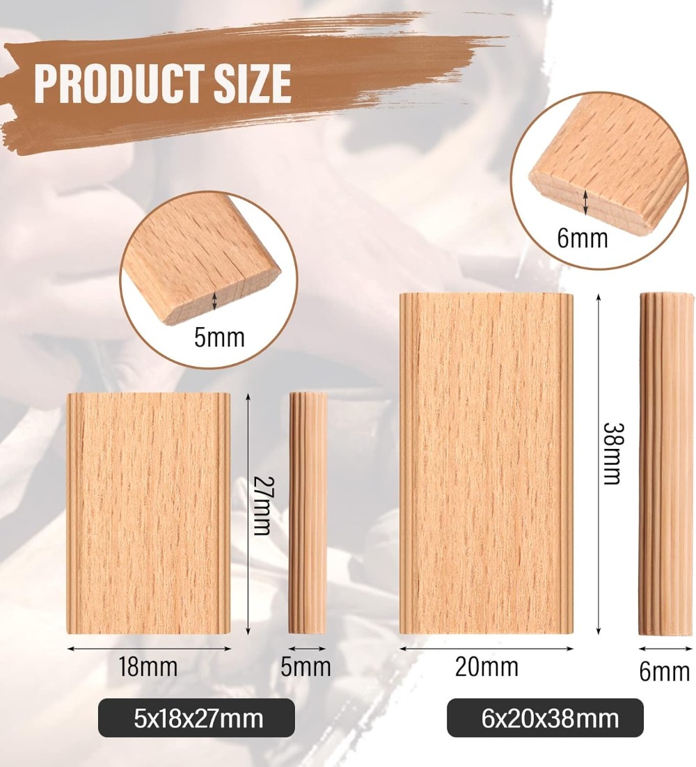 200 Pcs Beech Wood Loose Tenon - Woodworking Joinery ulasan dan harga