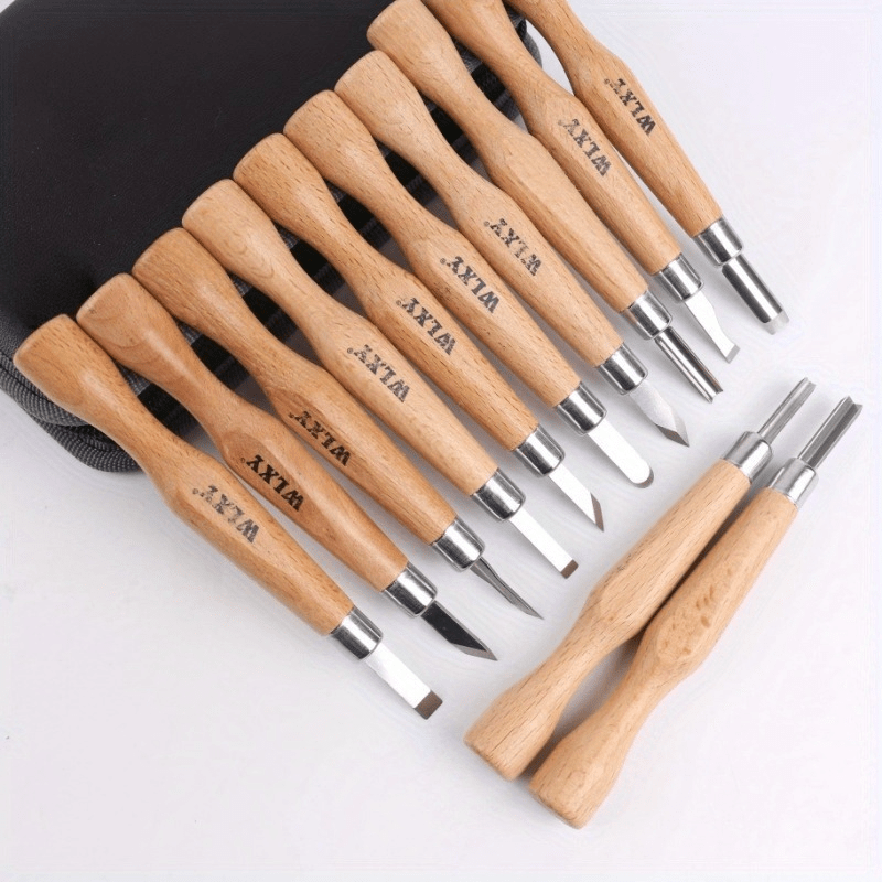 Set Of 12 Professional Wooden  - Woodworking Knife ulasan dan harga