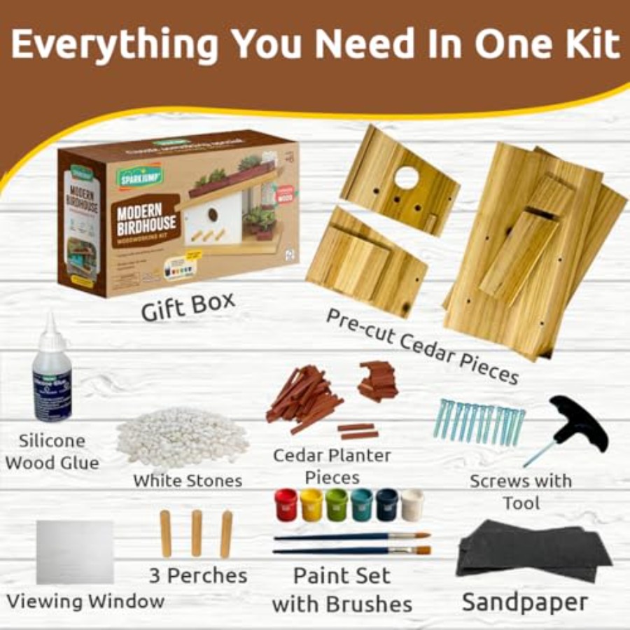 Modern Birdhouse Woodworking K - Woodworking Kits For Adults ulasan dan harga