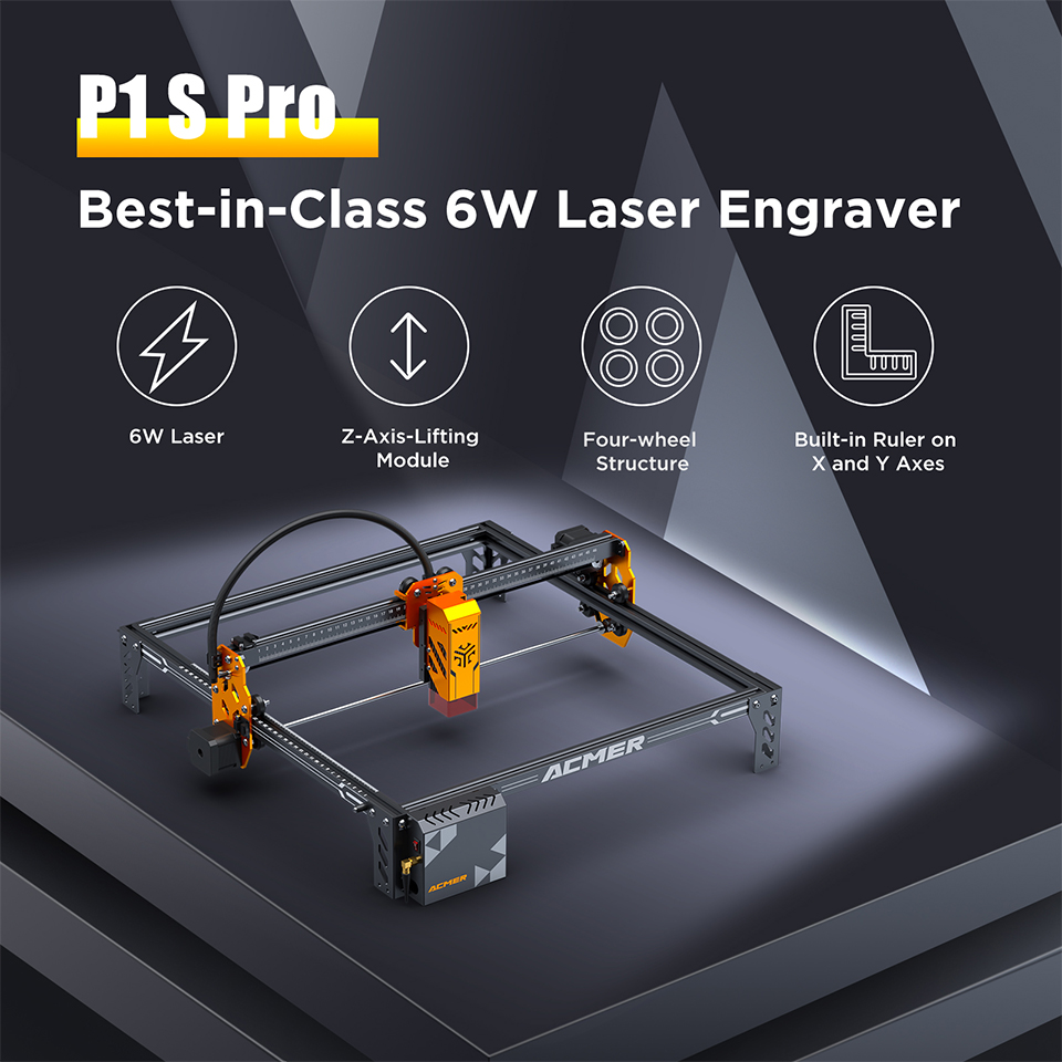 ACMER P1 S PRO 6/10/20/36/48W  - Woodworking Laser ulasan dan harga