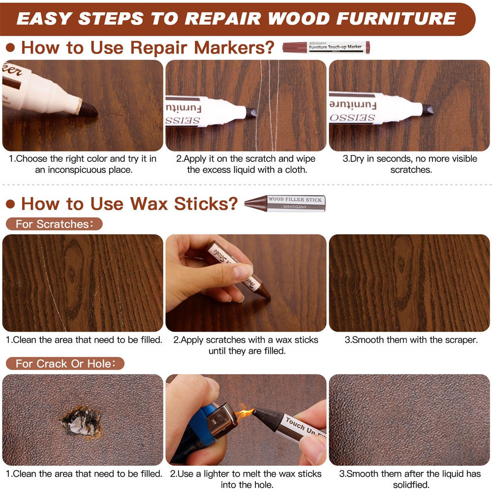 SEISSO 25Pcs Wood Furniture Re - Woodworking Oil ulasan dan harga
