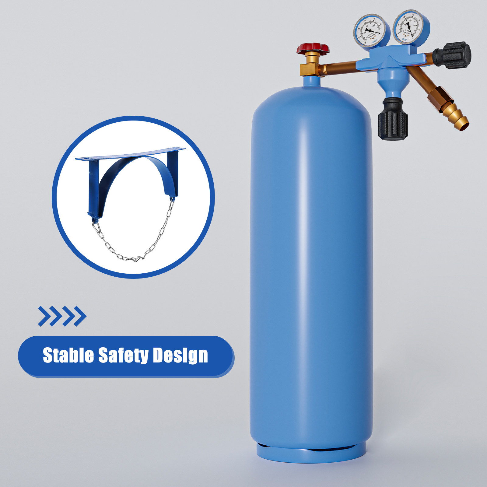 Iron Gas Cylinder Holder Wall  - Woodworking Workshop Design ulasan dan harga