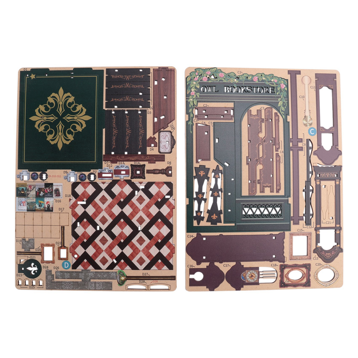 DIY Book Nook Owl Bookstore Ki - Woodworking Kits For Adults ulasan dan harga