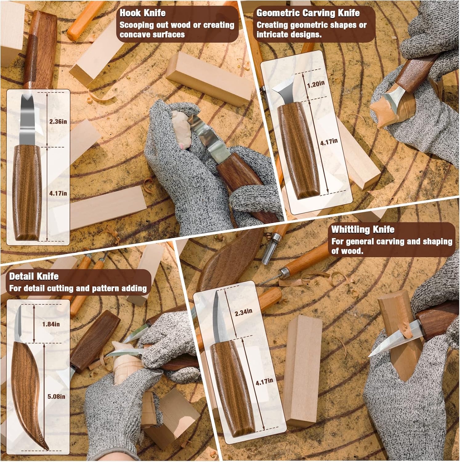 Wood Carving Kit, 23pcs Wood C - Woodworking Kits For Adults ulasan dan harga