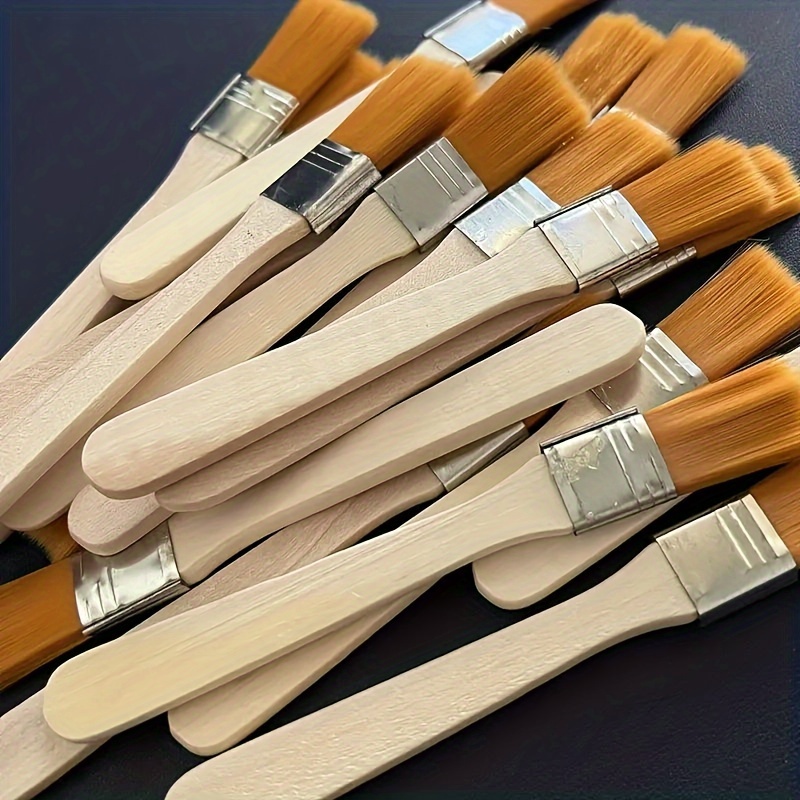 10Pcs Wooden Handle Nylon Bris - Woodworking Oil ulasan dan harga
