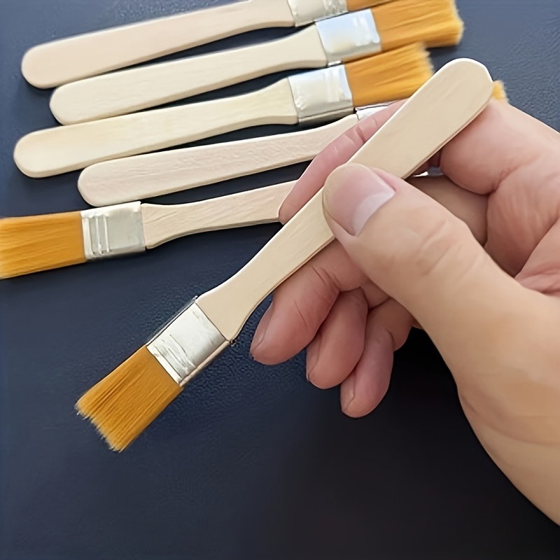 10Pcs Wooden Handle Nylon Bris - Woodworking Oil ulasan dan harga