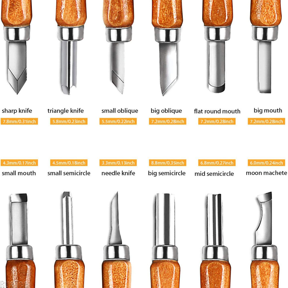 12Pcs SK2 Woodworking Carving  - Woodworking Knife ulasan dan harga